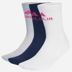 adidas BMW Berlin Marathon 2025 Drei Pack Laufsocken Crew Weiß/Halo Silver/Collegiate Navy