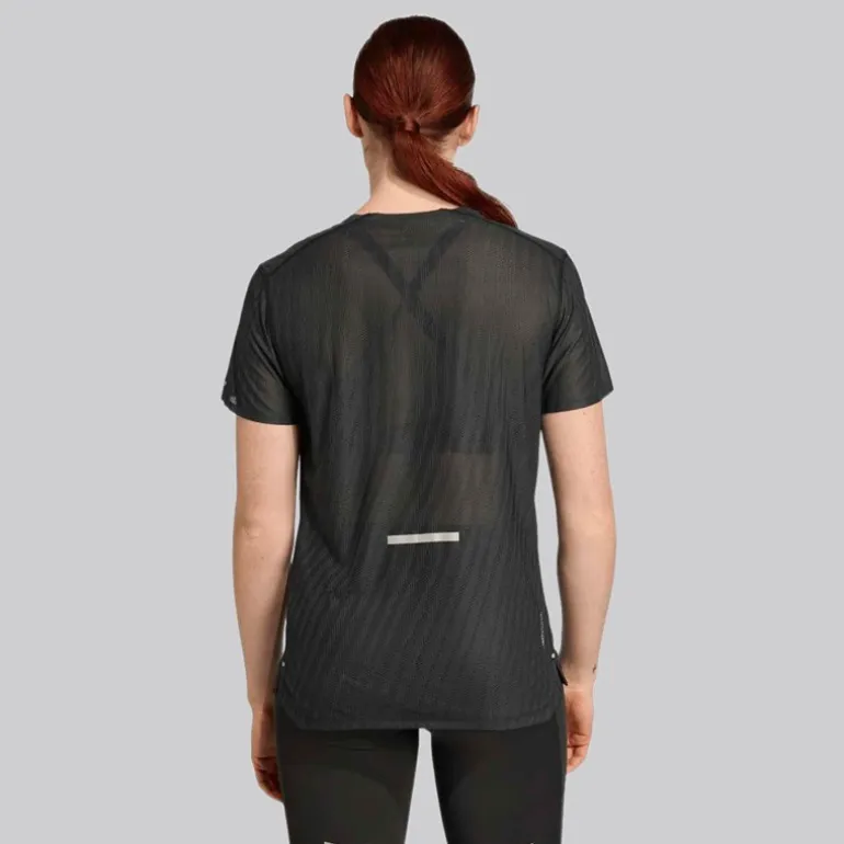 adidas Damen Adi365 Climacool+ Lauf T Shirt Schwarz/Grey Six