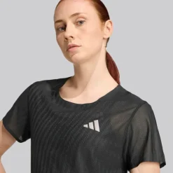 adidas Damen Adi365 Climacool+ Lauf T Shirt Schwarz/Grey Six