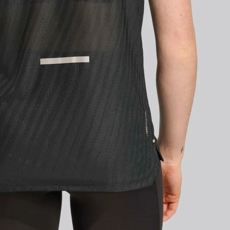 adidas Damen Adi365 Climacool+ Lauf T Shirt Schwarz/Grey Six