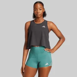 adidas Damen Adi365 Climacool+ Lauf Crop Top Schwarz