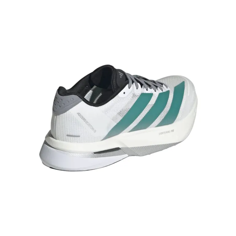 adidas Damen Adizero Boston 13 EQT Lightstrike Pro Neutral Laufschuhe Cloud White/Pure Teal/Grau