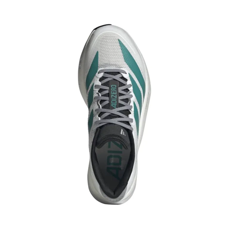 adidas Damen Adizero Boston 13 EQT Lightstrike Pro Neutral Laufschuhe Cloud White/Pure Teal/Grau