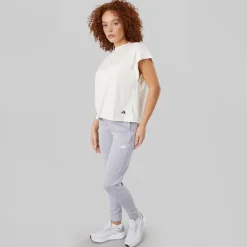 adidas Damen Aeroready Game And Go Tapered Fleece Jogginghose Gloy Grey/Weiß