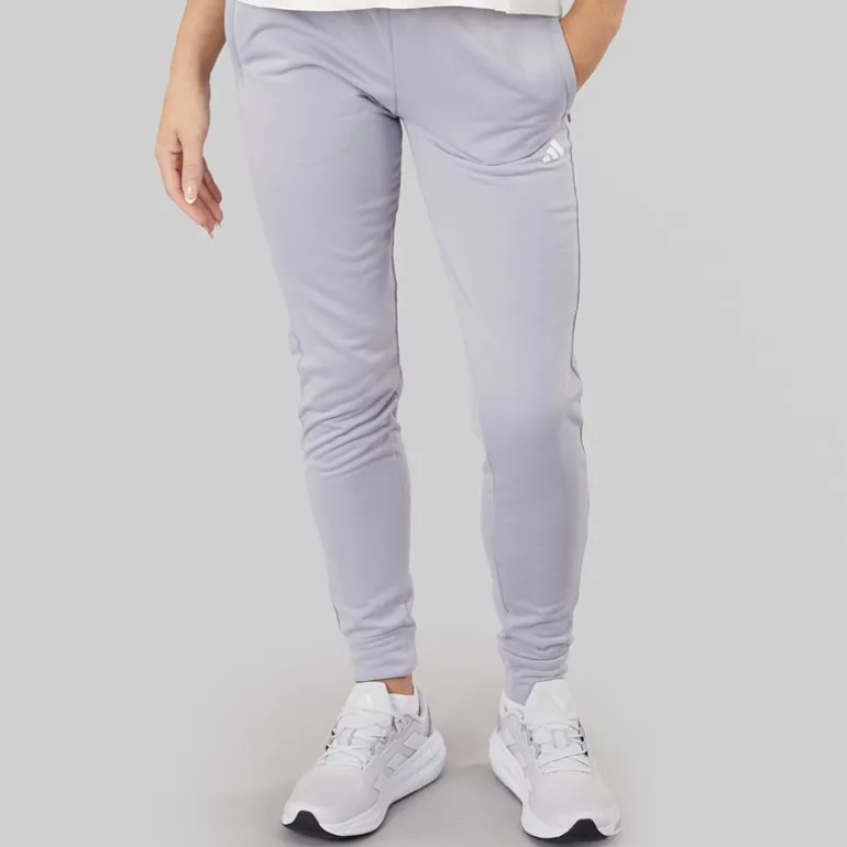 adidas Damen Aeroready Game And Go Tapered Fleece Jogginghose Gloy Grey/Weiß
