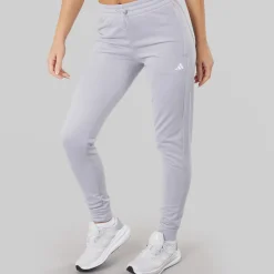 adidas Damen Aeroready Game And Go Tapered Fleece Jogginghose Gloy Grey/Weiß