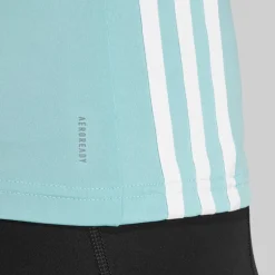 adidas Damen AEROREADY Train Essentials 3 Streifen Tank Top Mint Tone/Weiß