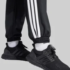 adidas Damen Übergrößen Trikot 3 Streifen Trainingshose Schwarz/Weiß
