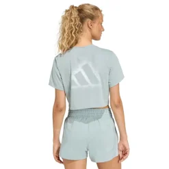 adidas Damen Climacool Power Training Grafik T Shirt Wonder Sage