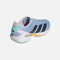 adidas Damen Courterblast Adizero Hallen Sportschuhe Glow Blue/Shadow Navy/Clear Pink