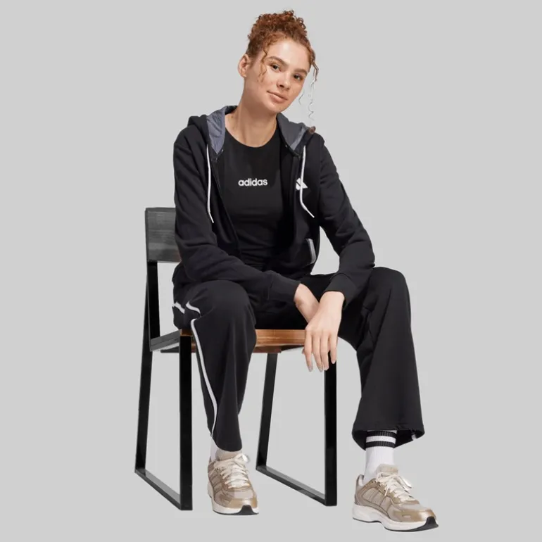 adidas Damen Essentials Farbklecks French Terry Jogginghose Schwarz