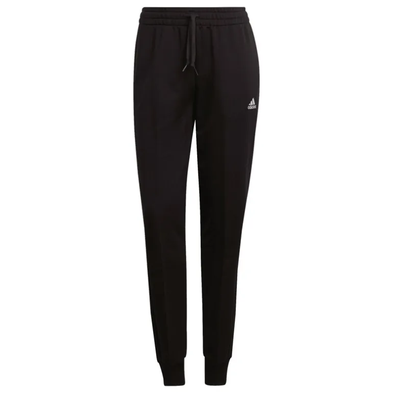 adidas Damen Essentials Logo French Terry Trainingsanzug Light Pink/Schwarz