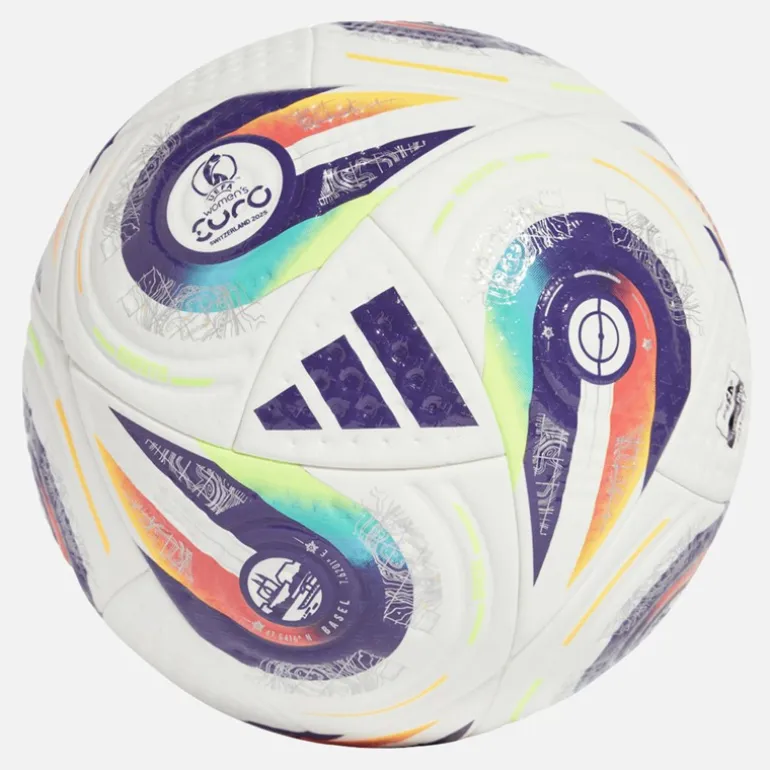adidas Damen Euro 25 Pro Offizieller Spiel Fußball (FIFA Quality Pro Zertifiziert) Weiß/Multi/Lucid Lemon