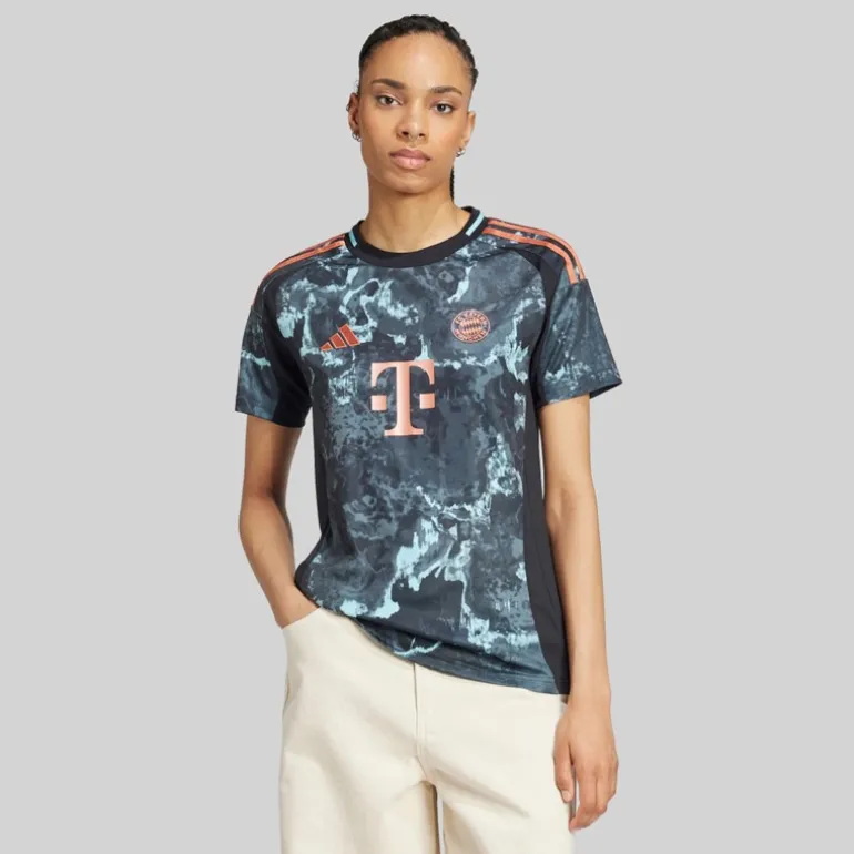adidas Damen FCB FC Bayern München 24/25 Auswärtstrikot Schwarz