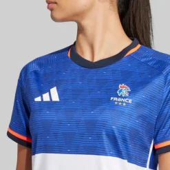 adidas Damen FFHB Frankreich Handball 25/26 Heim Replica Trikot Semi Lucid Blue