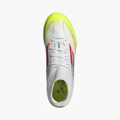 adidas Damen F50 Liga Mid Reine Sieg Pack TF Kunstrasen Fußballschuhe Cloud White/Lucid Red/Solar Yellow
