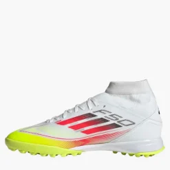 adidas Damen F50 Liga Mid Reine Sieg Pack TF Kunstrasen Fußballschuhe Cloud White/Lucid Red/Solar Yellow