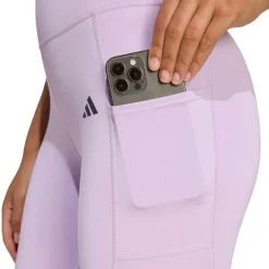 adidas Damen Optime 3 Streifen Leggings Powder Plum