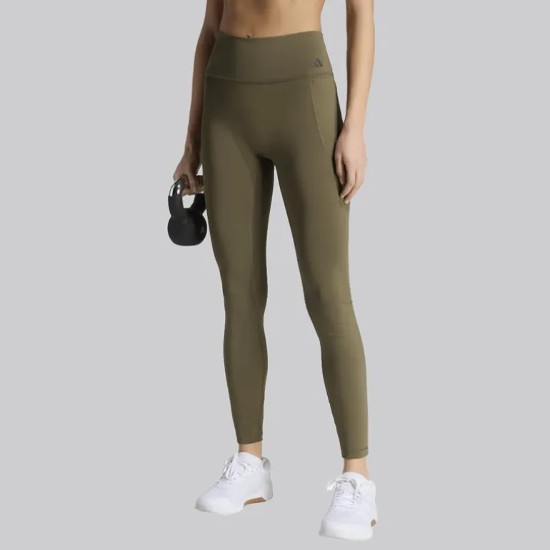 adidas Damen Optime Trainings Leggings Olive Strata