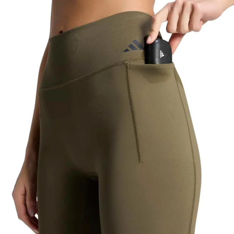 adidas Damen Optime Trainings Leggings Olive Strata
