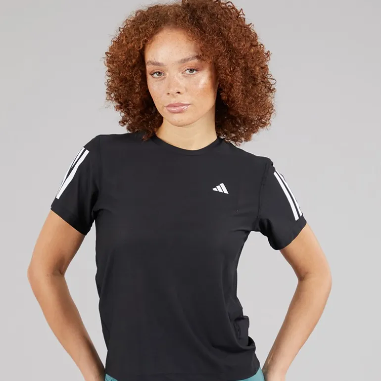 adidas Damen Own The Run Lauf T Shirt Schwarz