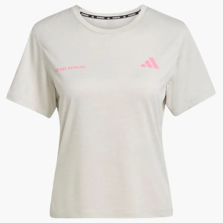 adidas Damen Own The Run Melange Lauf T Shirt Orbit Green Metallic