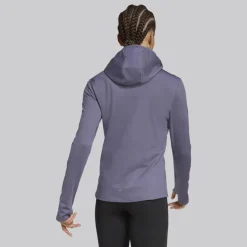 adidas Damen Own The Run Wintertauglicher Lauf Kapuzenhalbreißverschluss Preloved Violet