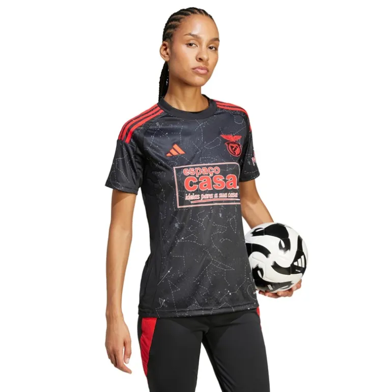 adidas Damen SLB Benfica Auswärts Trikot 24/25 Schwarz