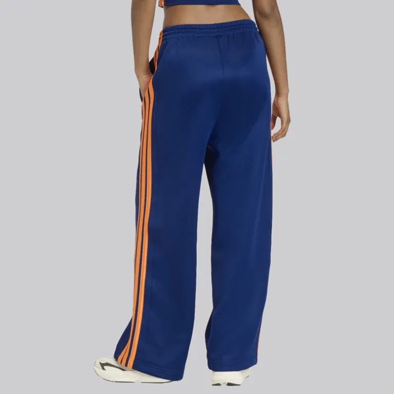 adidas Damen Stadion 3 Streifen Trainingshose Dark Blue/Pure Orange/Off White