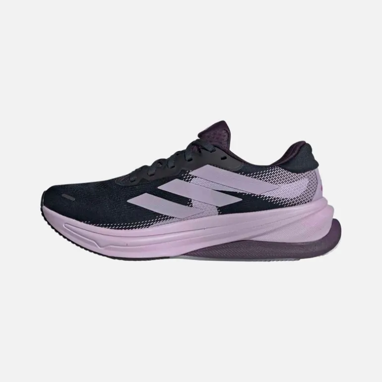 adidas Damen Supernova Solution 2 Stabilitäts Laufschuhe Aurora Ink/Power Plum/Aurora Plum