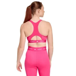 adidas Damen Techfit Mittlere Unterstützung Sport BH Real Magenta
