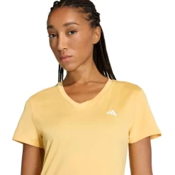 adidas Damen Trainings Basics V Ausschnitt T Shirt Semi Ice Tangerine