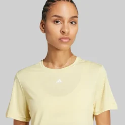 adidas Damen T Shirt Training entworfen Powder Yellow