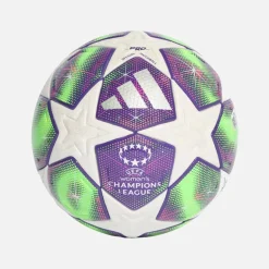 adidas Damen UEFA Champions League 25/26 Offizieller Pro Match Fußball (FIFA Quality Pro Zertifiziert) Weiß/Shock Pink/Multi/Solar Yellow