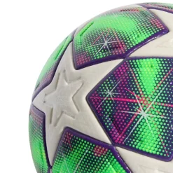 adidas Damen UEFA Champions League 25/26 Offizieller Pro Match Fußball (FIFA Quality Pro Zertifiziert) Weiß/Shock Pink/Multi/Solar Yellow