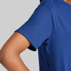 adidas Damen Workout Großes Logo T Shirt Dark Blue