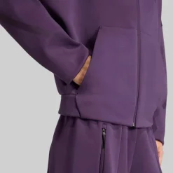 adidas Damen Z.N.E Full Zip Hoodie Aurora Plum