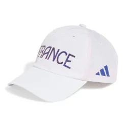 adidas FFR Team Frankreich Tech Kappe Weiß