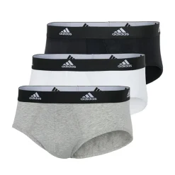 adidas Herren Active Flex Baumwolle 3er-Pack Slips Schwarz / Weiss / Grau