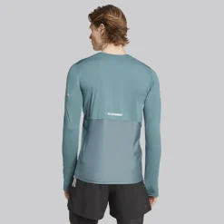 adidas Herren Adi365 Climacool+ Laufshirt mit langen Ärmeln Preloved Teal