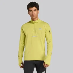 adidas Herren Adi365 Climawarm+ Lauf Halber Reißverschluss Oberteil Preloved Lime