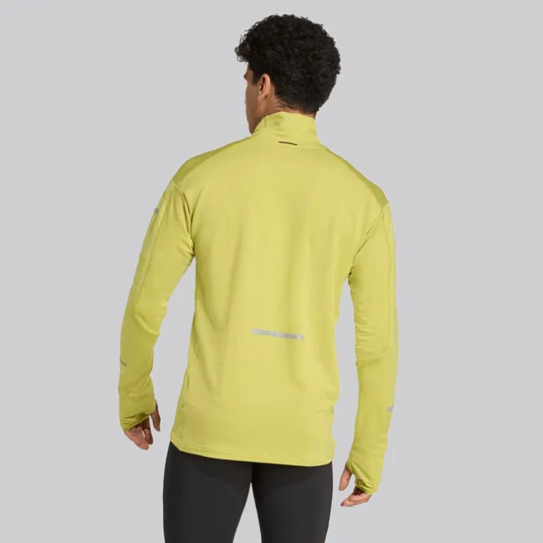 adidas Herren Adi365 Climawarm+ Lauf Halber Reißverschluss Oberteil Preloved Lime