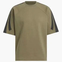 adidas Herren adidas Basketball Kurzarm Sweatshirt Olive Strata