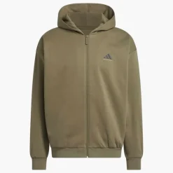 adidas Herren adidas Basketball Full-Zip Hoodie Olive Strata