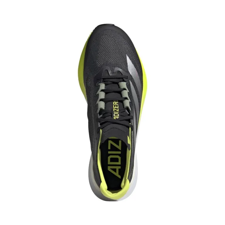 adidas Herren Adizero Boston 12 Lightstrike Pro Neutrale Laufschuhe Aurora Ink/Silver Metallic/Pulse Lime