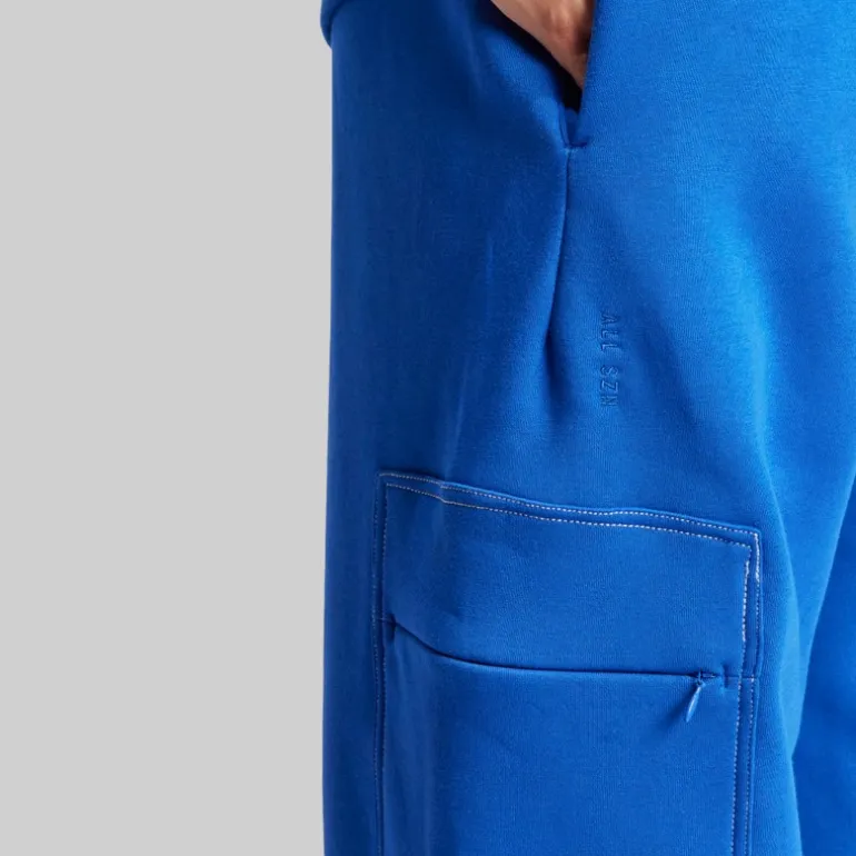 adidas Herren ALL SZN Fleece lockere Cargohosen Royal Blue/Off White