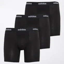 adidas Herren Baumwolle Stretch Drei Pack Boxer Slips Schwarz/Schwarz/Schwarz