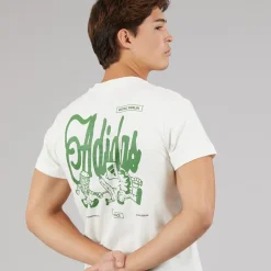 adidas Herren Berlin Snack Grafik T Shirt Off White