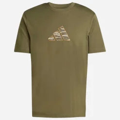 adidas Herren Camouflage Explorer Grafik T Shirt Olive Strata