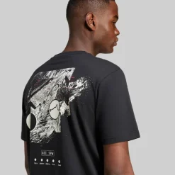 adidas Herren City Escape Space Grafik T Shirt Schwarz